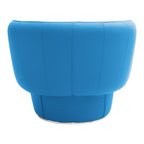 Fauteuil de salon moderne entièrement rembourré avec accoudoir intégré et assise ovale pour salon
