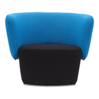 Fauteuil de salon moderne entièrement rembourré avec accoudoir intégré et assise ovale pour salon