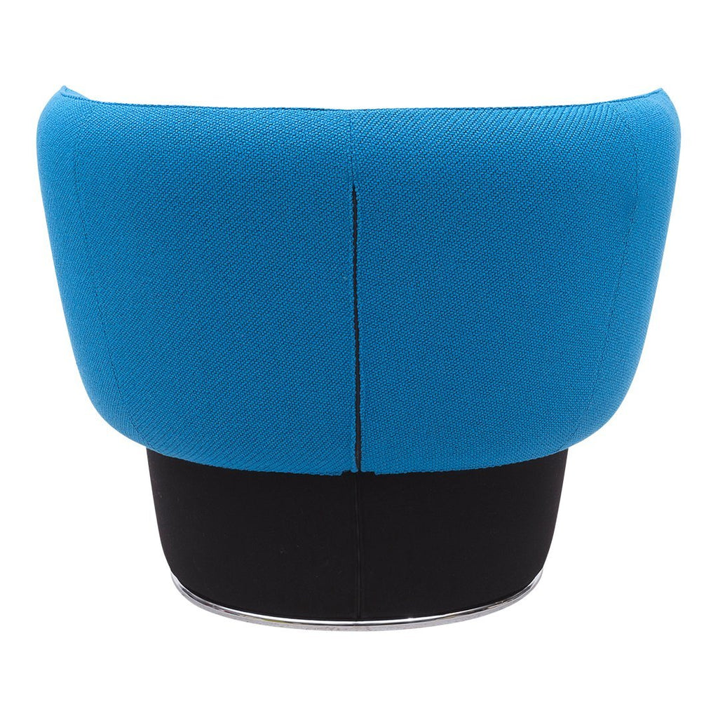 Fauteuil de salon moderne entièrement rembourré avec accoudoir intégré et assise ovale pour salon