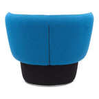 Fauteuil de salon moderne entièrement rembourré avec accoudoir intégré et assise ovale pour salon