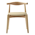 Chaise d'appoint empilable en bois massif scandinave au design minimaliste intemporel pour salle à manger