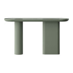 Console laquée de luxe avec plateau ovale en marbre Arabescato pour couloir ou salon