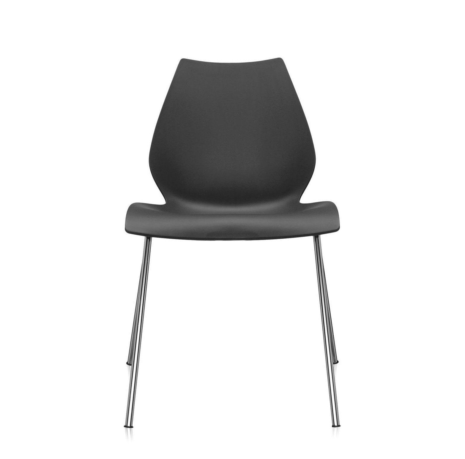 Ensemble de chaises d'appoint contemporaines en plastique avec design empilable polyvalent pour salle à manger ou bureau