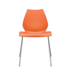 Ensemble de chaises d'appoint contemporaines en plastique avec design empilable polyvalent pour salle à manger ou bureau