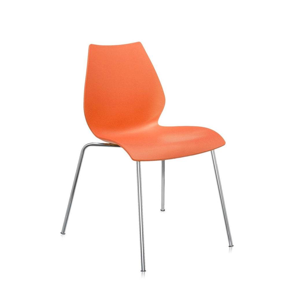 Ensemble de chaises d'appoint contemporaines en plastique avec design empilable polyvalent pour salle à manger ou bureau