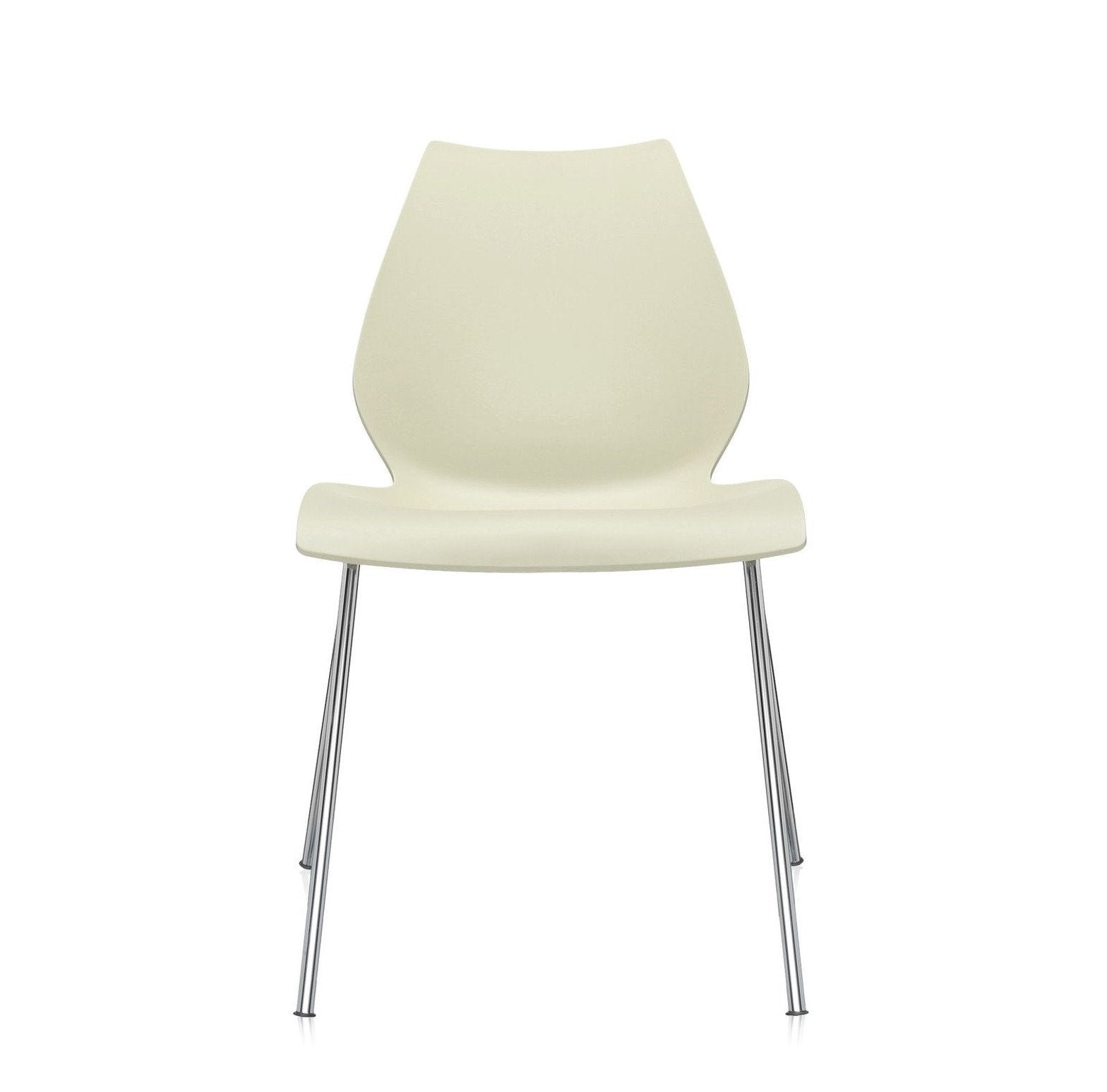 Ensemble de chaises d'appoint contemporaines en plastique avec design empilable polyvalent pour salle à manger ou bureau