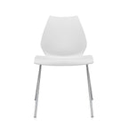 Ensemble de chaises d'appoint contemporaines en plastique avec design empilable polyvalent pour salle à manger ou bureau