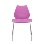 Ensemble de chaises d'appoint contemporaines en plastique avec design empilable polyvalent pour salle à manger ou bureau