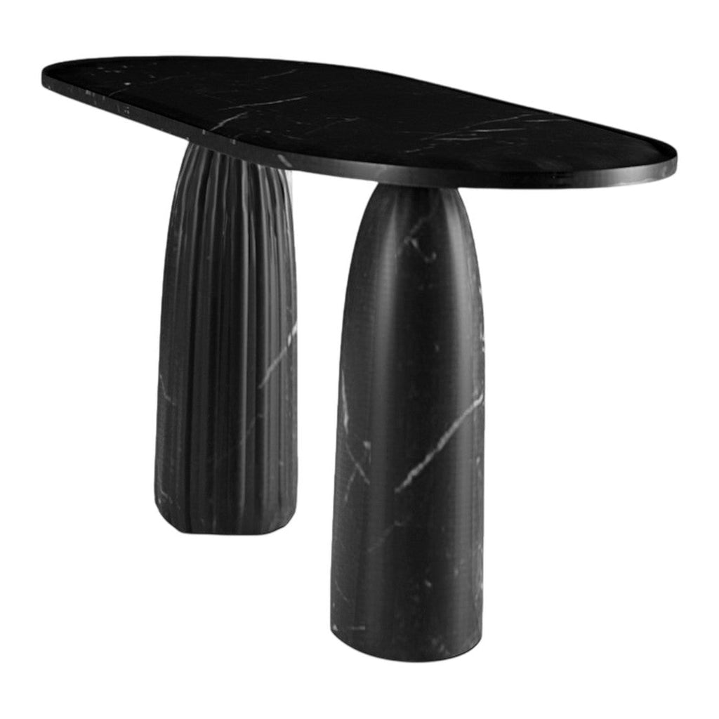 Console éclectique avec détails sculpturaux originaux pour salon ou couloir