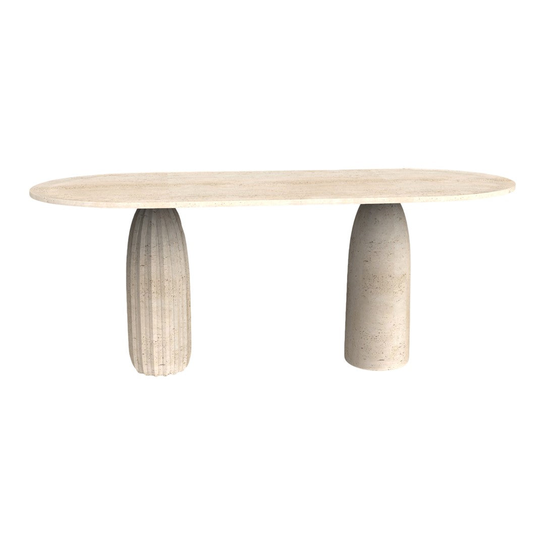 Console éclectique avec détails sculpturaux originaux pour salon ou couloir