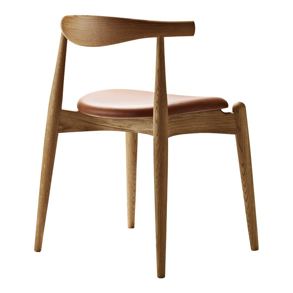 Chaise d'appoint empilable en bois massif scandinave au design minimaliste intemporel pour salle à manger