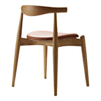 Chaise d'appoint empilable en bois massif scandinave au design minimaliste intemporel pour salle à manger