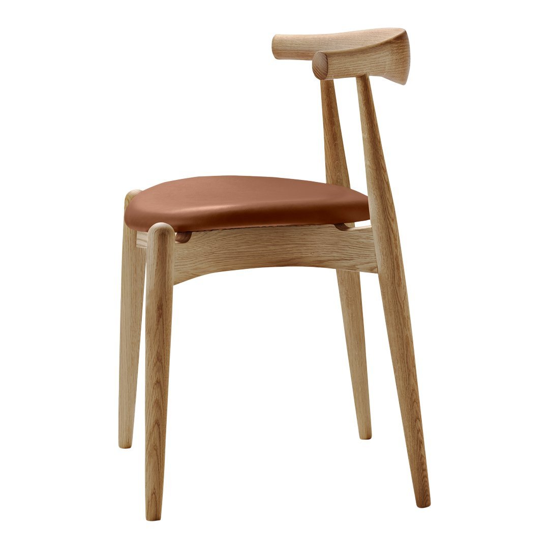 Chaise d'appoint empilable en bois massif scandinave au design minimaliste intemporel pour salle à manger