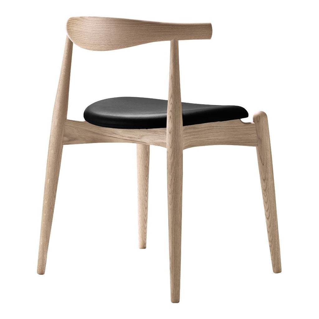 Chaise d'appoint empilable en bois massif scandinave au design minimaliste intemporel pour salle à manger