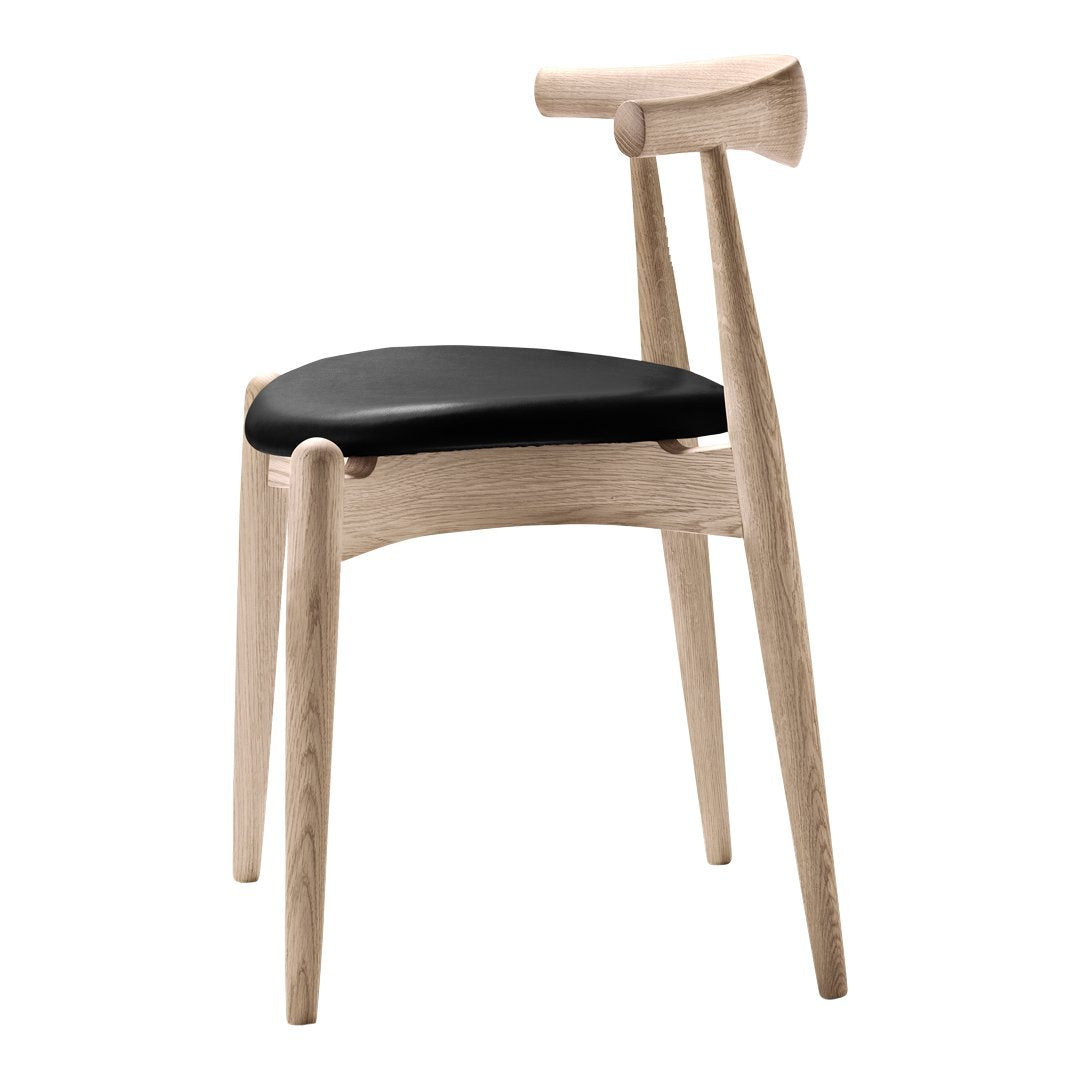 Chaise d'appoint empilable en bois massif scandinave au design minimaliste intemporel pour salle à manger