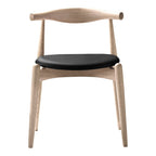 Chaise d'appoint empilable en bois massif scandinave au design minimaliste intemporel pour salle à manger
