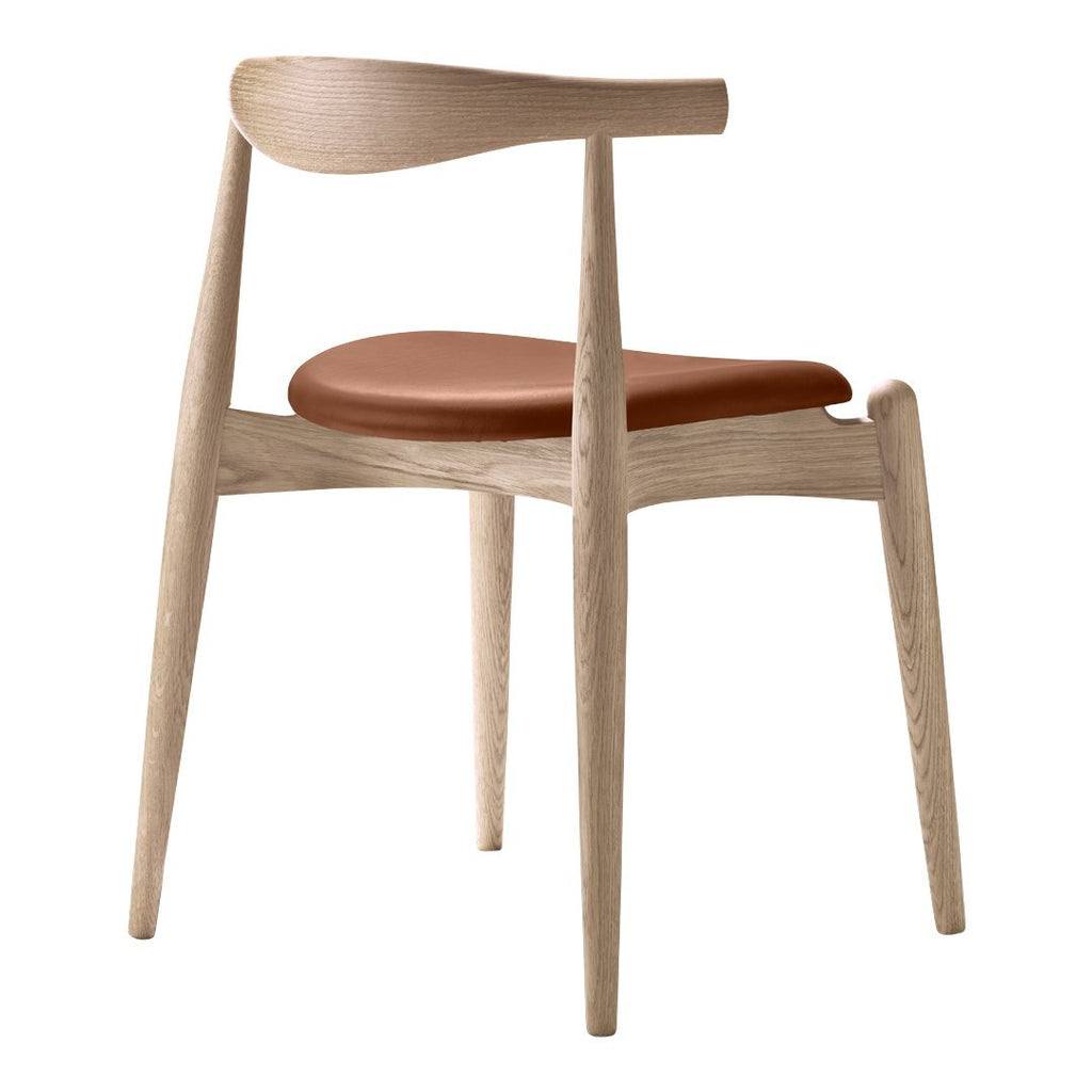 Chaise d'appoint empilable en bois massif scandinave au design minimaliste intemporel pour salle à manger