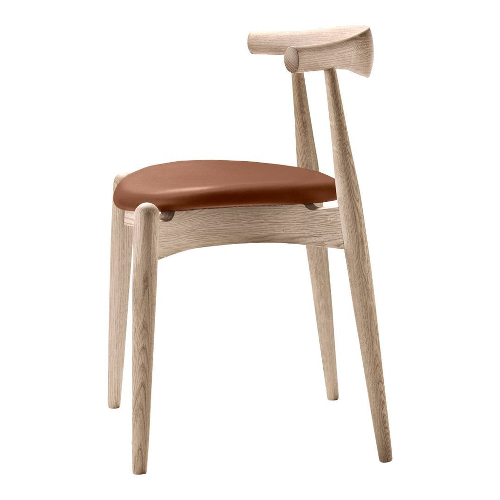 Chaise d'appoint empilable en bois massif scandinave au design minimaliste intemporel pour salle à manger