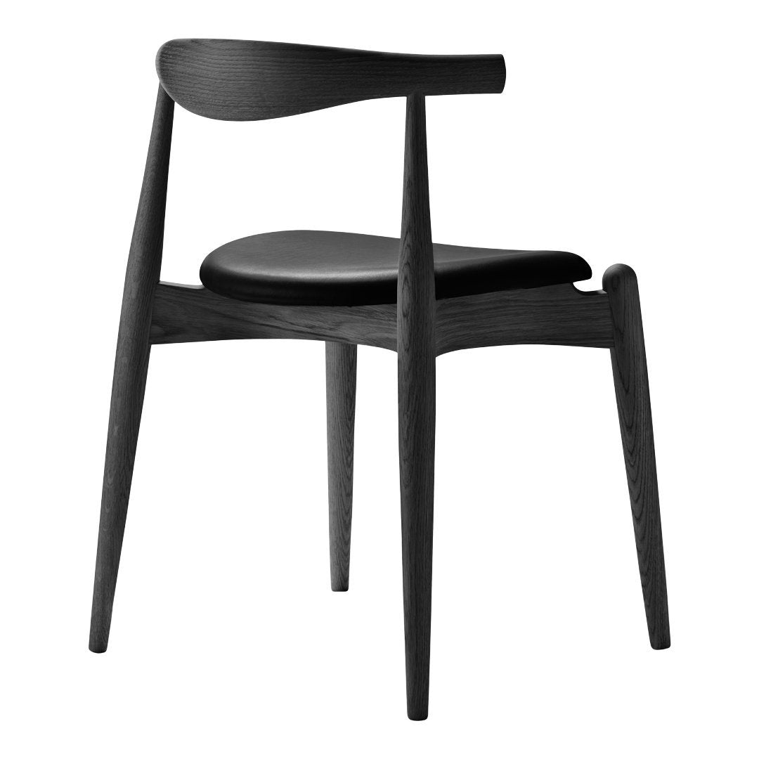 Chaise d'appoint empilable en bois massif scandinave au design minimaliste intemporel pour salle à manger