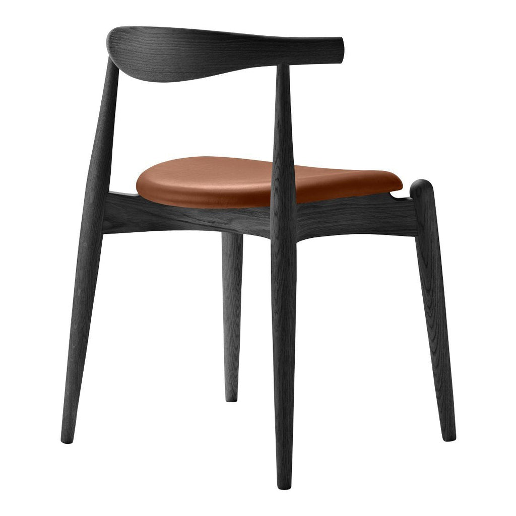 Chaise d'appoint empilable en bois massif scandinave au design minimaliste intemporel pour salle à manger