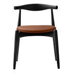 Chaise d'appoint empilable en bois massif scandinave au design minimaliste intemporel pour salle à manger