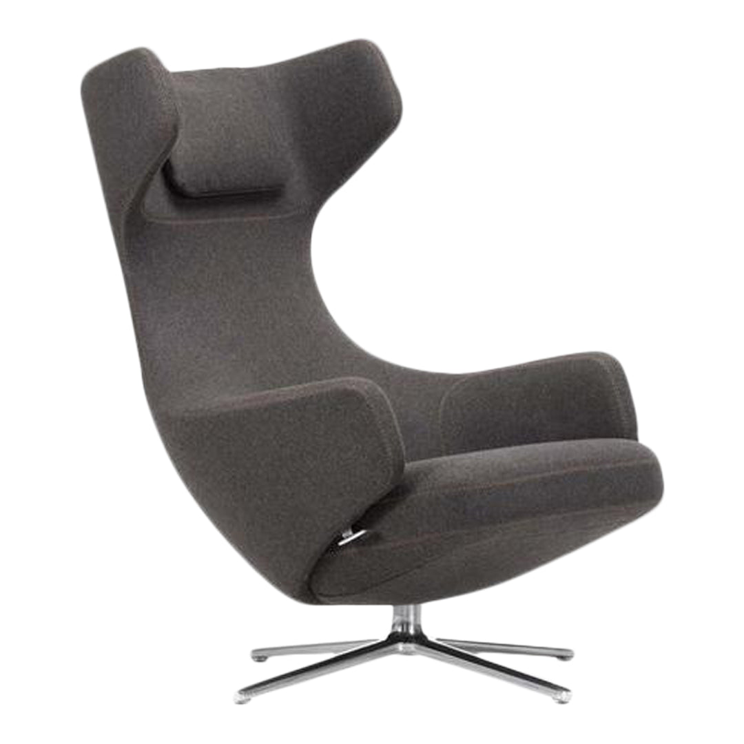 Fauteuil relax contemporain en cuir ou en tissu avec mécanisme d'inclinaison synchronisé pour le salon