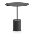 Table d'appoint contemporaine avec base en marbre ou béton et plateau en stratifié pour salon ou bureau