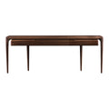 Console en bois massif artisanal avec finition huile naturelle et cire pour couloir