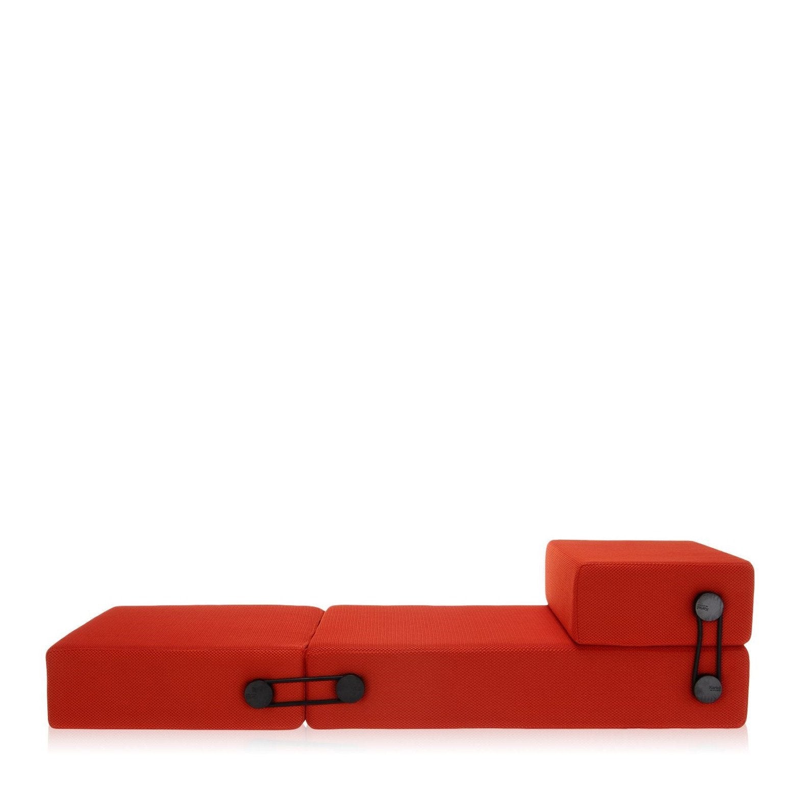 Canapé modulaire moderne en tissu technique avec configuration convertible 3-en-1 pour salon
