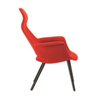 Fauteuil de salon mi-siècle en coque moulée à dossier haut avec forme organique sculpturale pour salon
