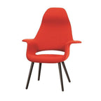 Fauteuil de salon mi-siècle en coque moulée à dossier haut avec forme organique sculpturale pour salon