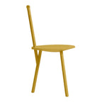 Chaise d'appoint artisanale en bois massif avec dossier en forme de pique d'inspiration rustique pour salle à manger