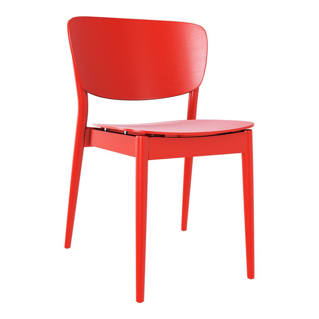 Chaise de salle à manger classique en bois massif avec dossier ergonomique en bois courbé