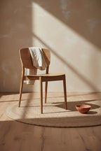 Chaise de salle à manger classique en bois massif avec dossier ergonomique en bois courbé